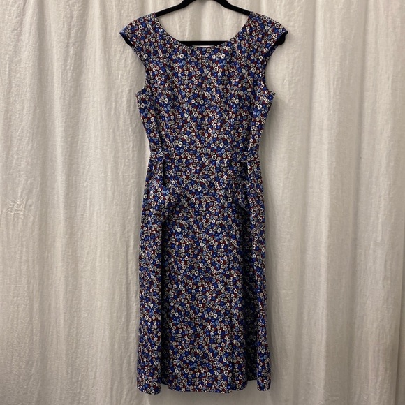 Agnes B. Dresses Agnes B Paris Floral Print Sheath Knee Length